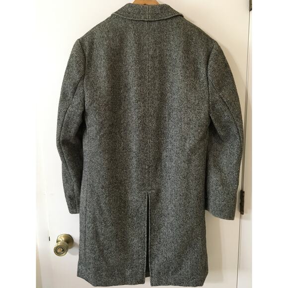 Congres Original Junex de Luxe XL Gray Herringbone Coat Tartan Liner Jean Valett - Picture 2 of 5